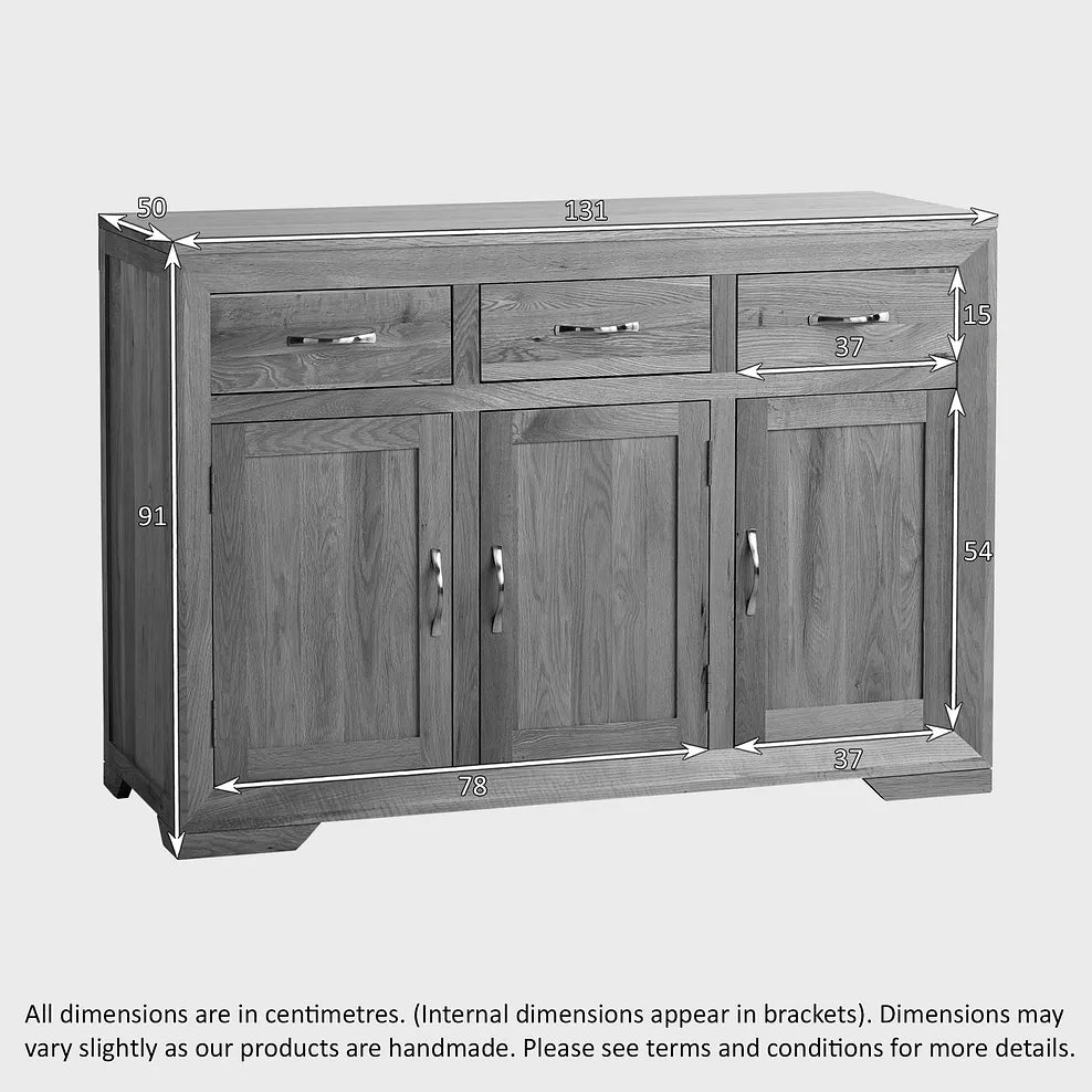 Bevel Oak Furniture Land Sideboard